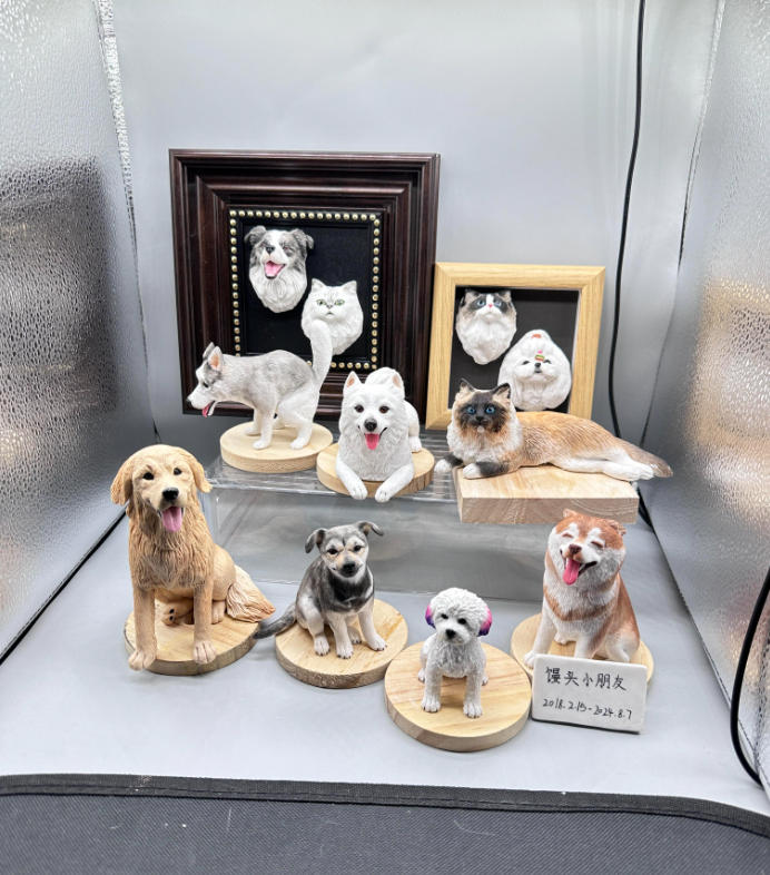 Custom clay pet sculpture